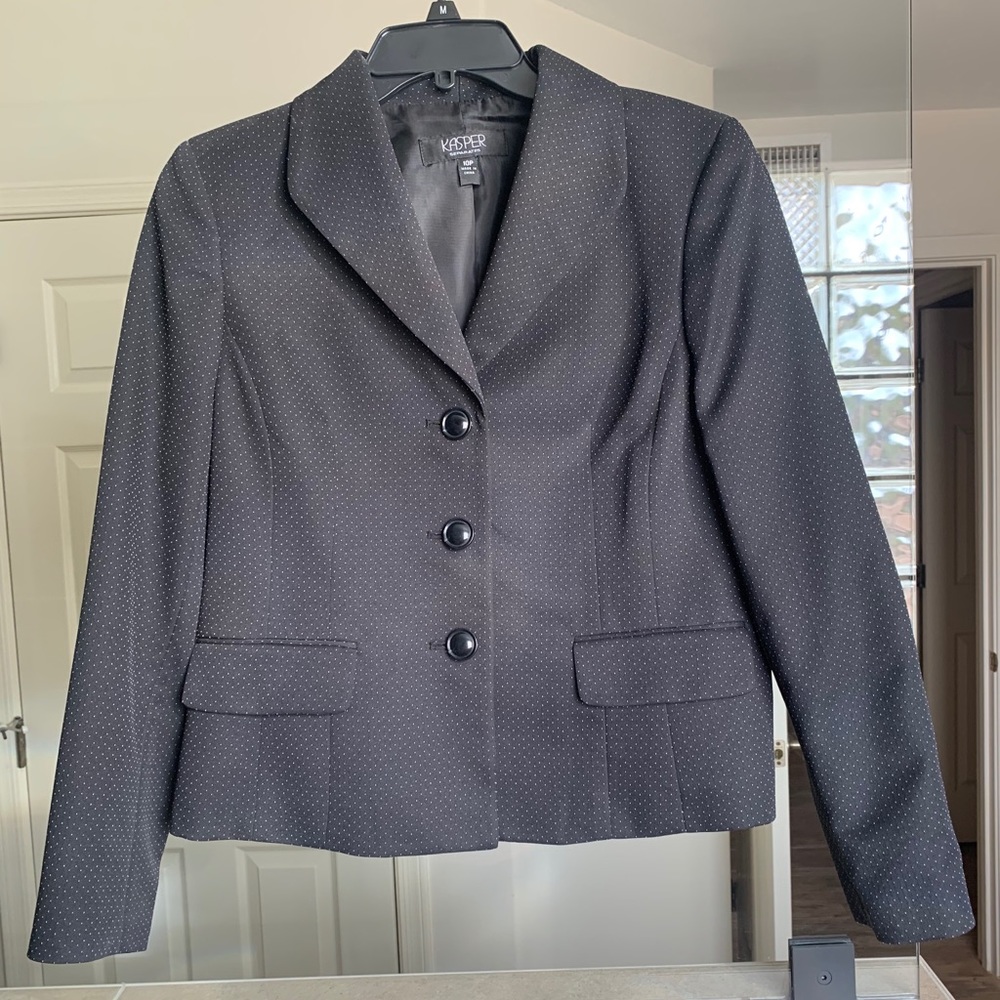 Black Blazer with White